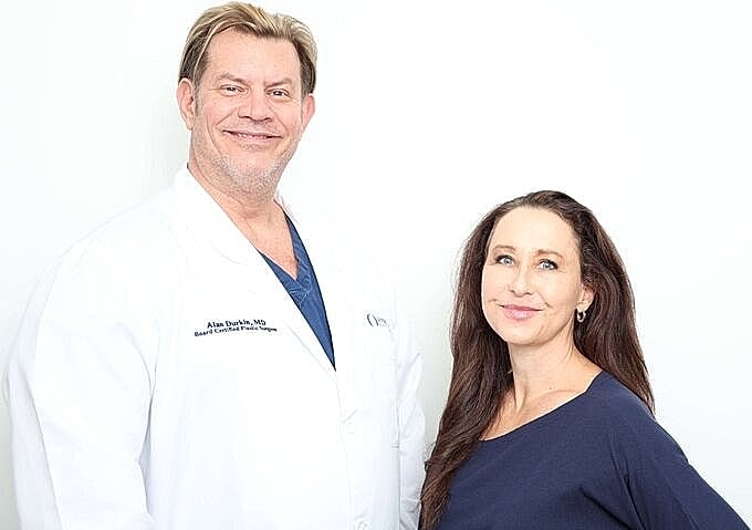 Doctors posing for a professional photo.